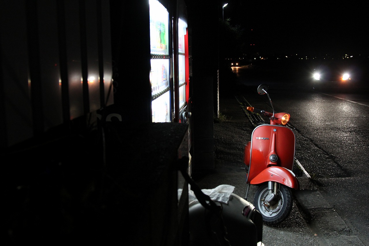10インチ化したvespa50Rの試運転風景