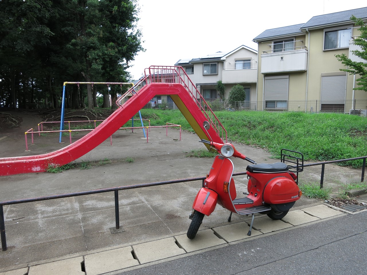 溜まっていた試運転作業を行うベスパ