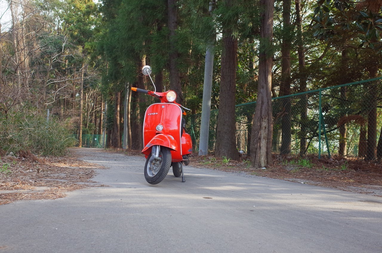 ベスパ125ET3の試運転風景