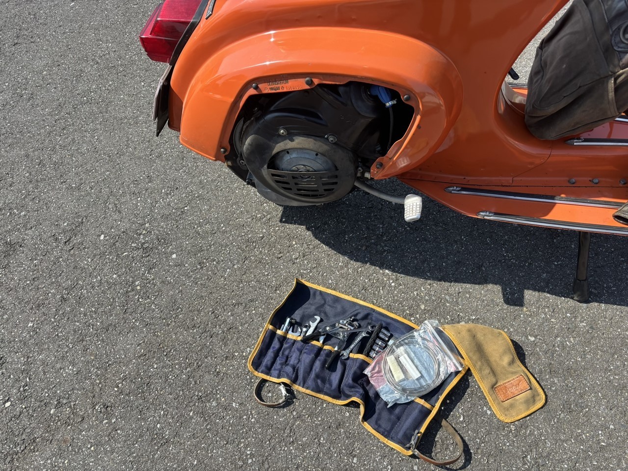 クラッチケーブルの調整作業