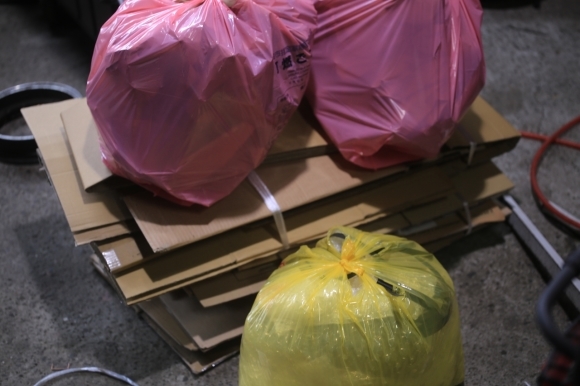 接客をしながら入荷パーツを片付けた作業場
