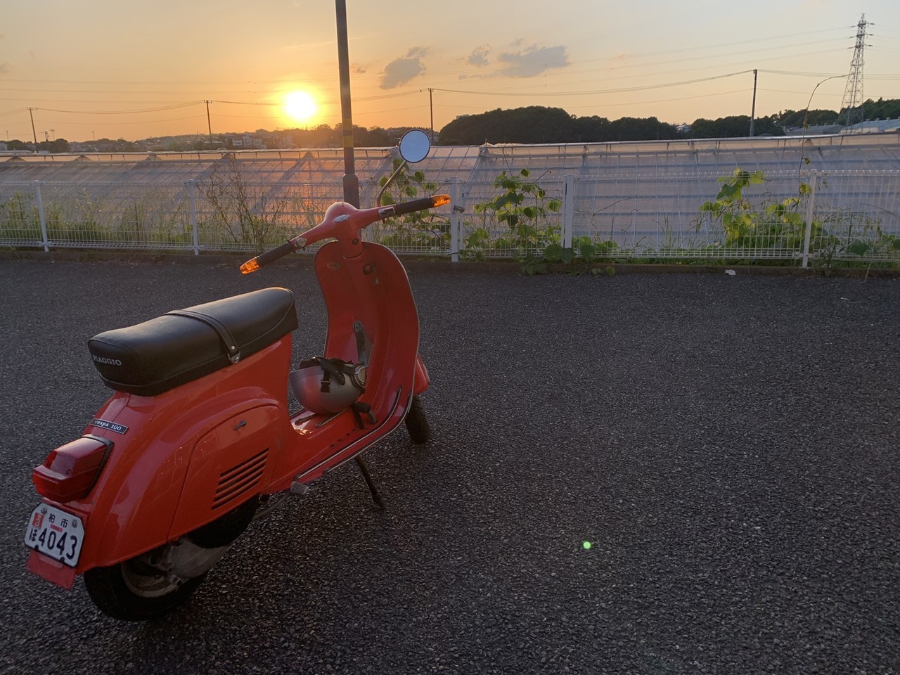 クラッチ調整後のベスパ100試運転