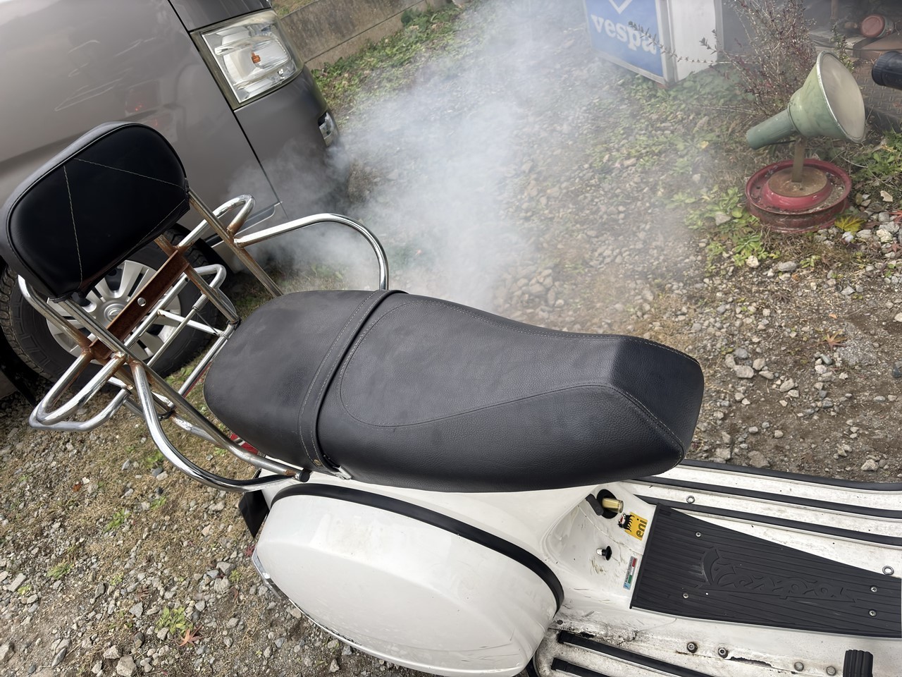 物凄い煙を吐くPX150EURO3(アイキャッチ)