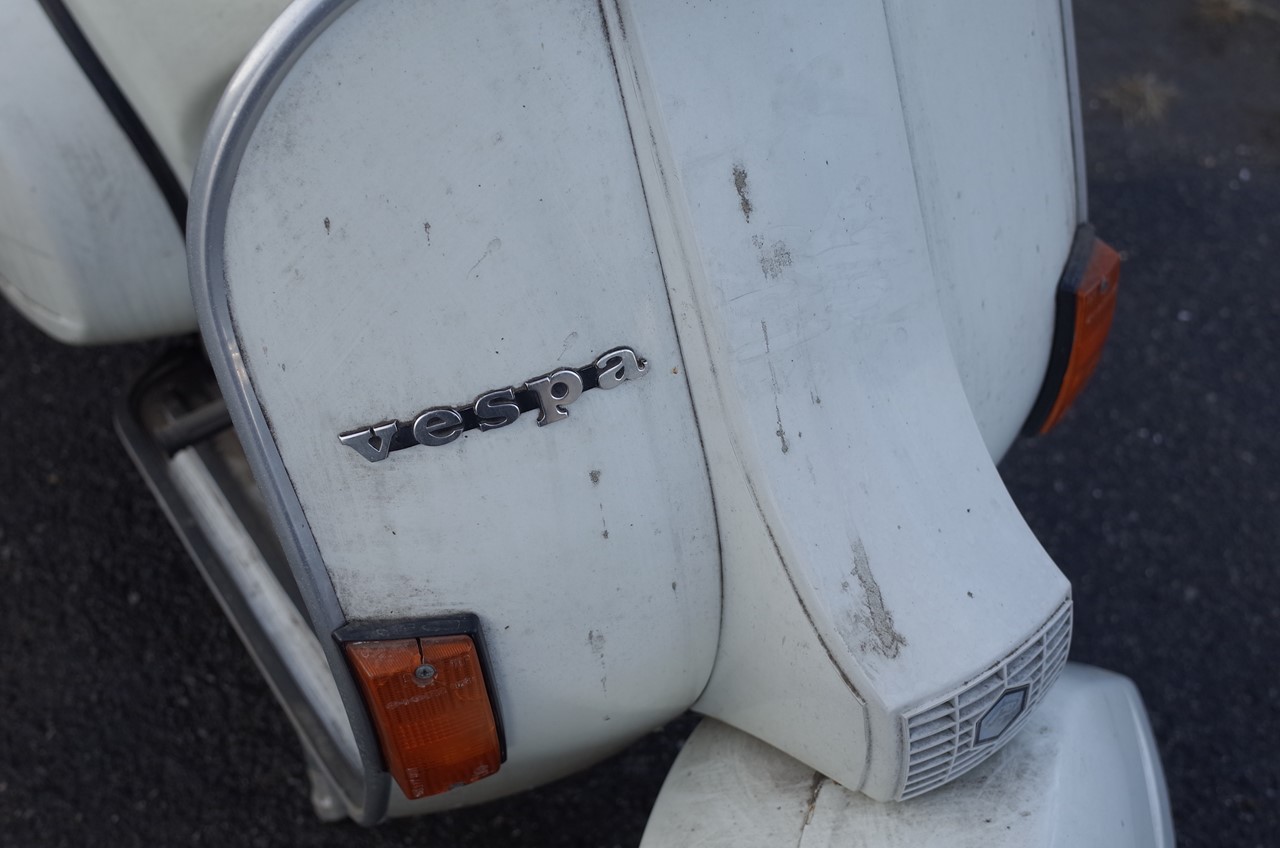 汚れた状態のベスパP200E