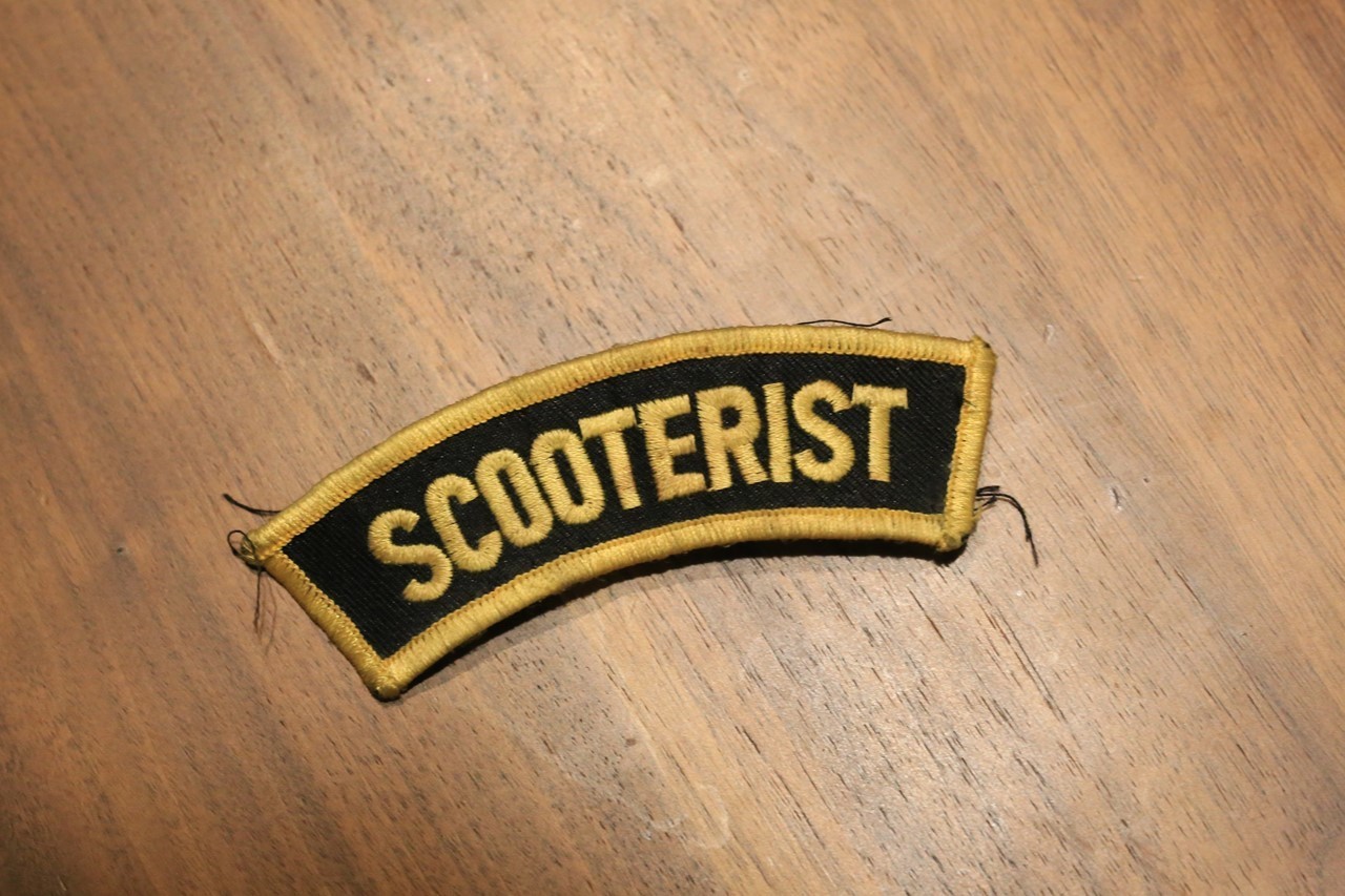 SCOOTERISTワッペン（オールドイングリッシュ／白）