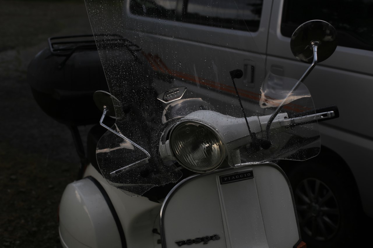 突然降り始めた大粒の雨
