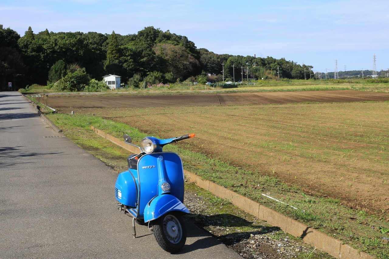 再度の試運転に向かうベスパ(車体側面)