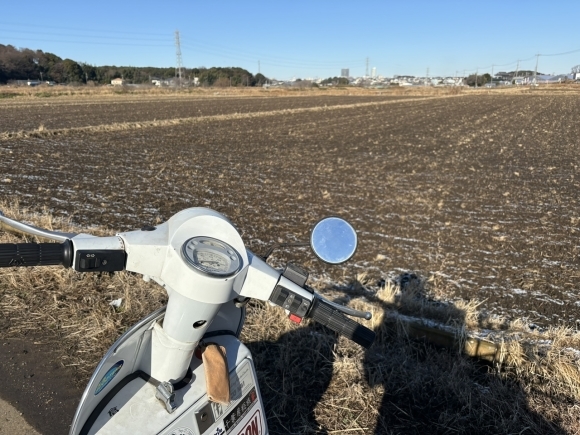 雪の朝にPX125FL2の最終確認試運転