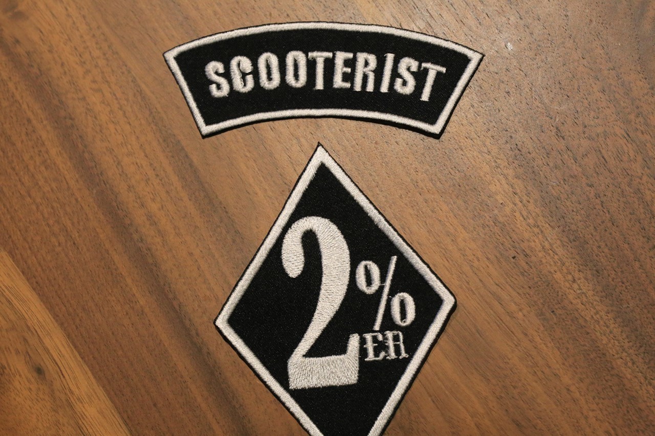 SCOOTERISTワッペン（通常フォント／白）