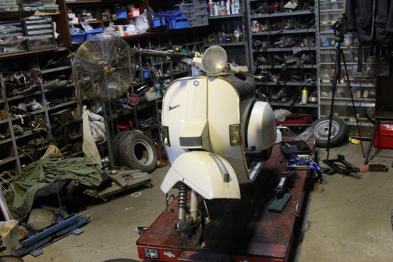 PX200FLの中古車整備開始（フロントフォーク）