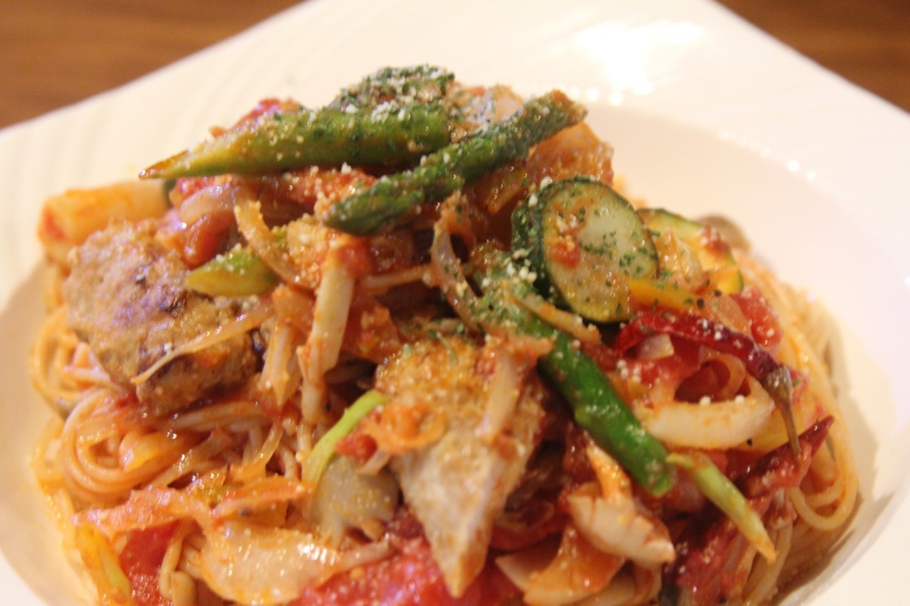 アスパラを使ったパスタ