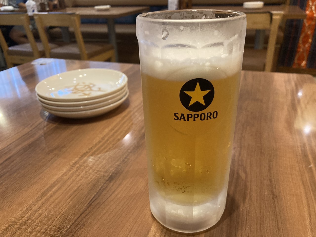 焼き鳥屋さんで飲んだ生ビール