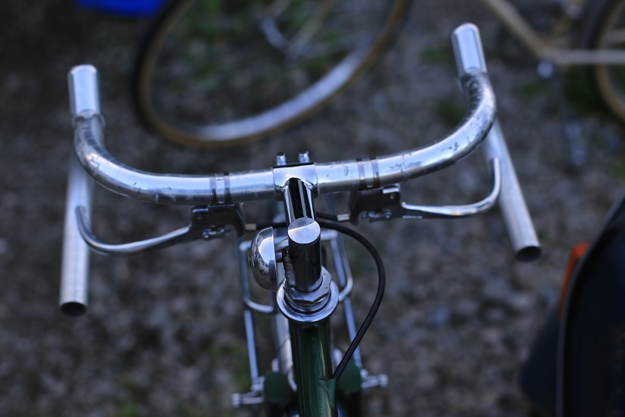 ドロップハンドル自転車の試運転(仮組みで約20km)