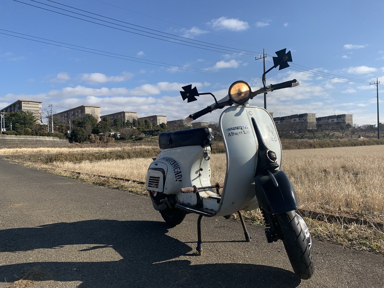 新年初乗りのベスパ