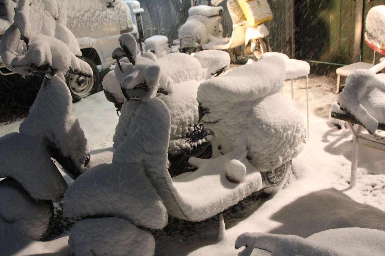 雪に覆われた道路