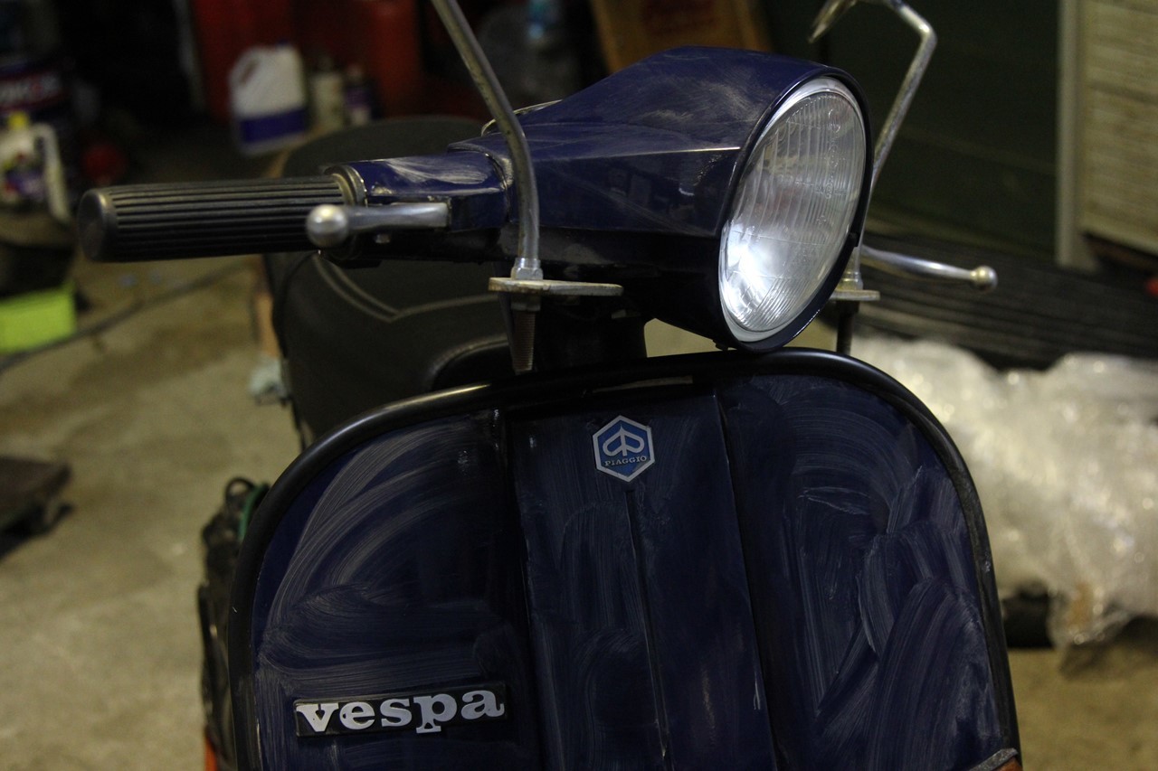 中古車ベスパPX200Eの入荷直後の様子