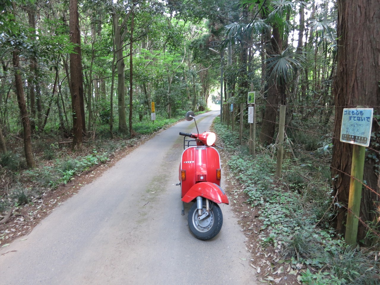 ベスパP125Xを田舎道で慣らし運転