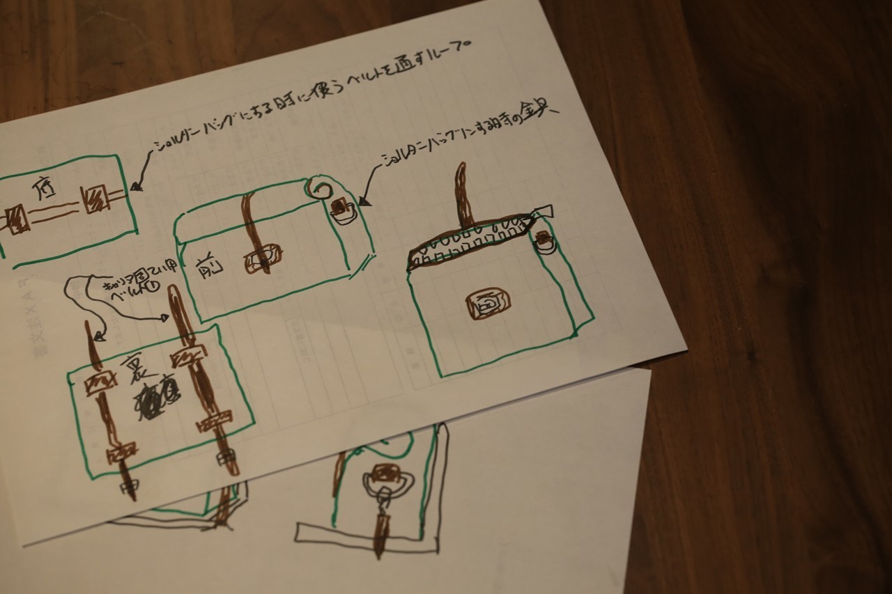 バッグのスケッチ