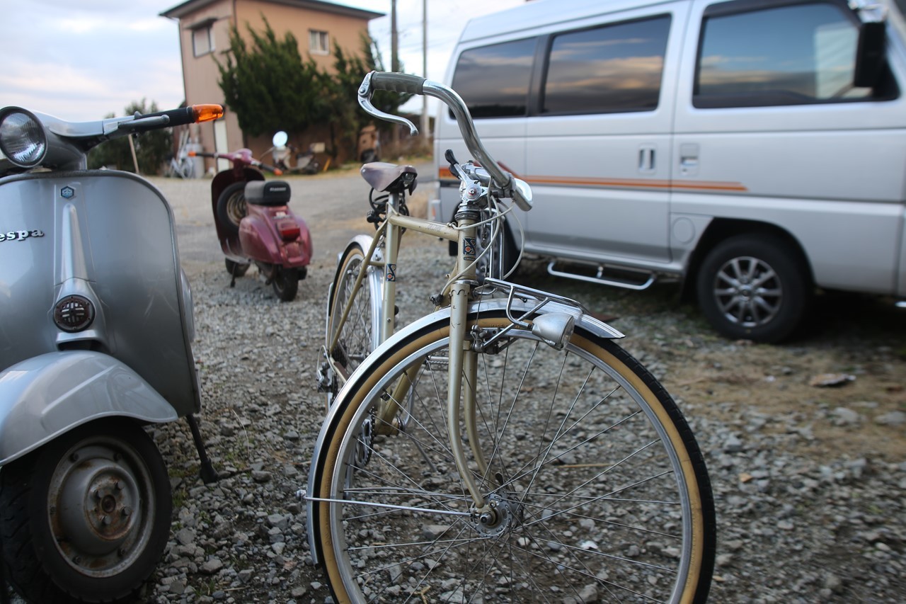 久しぶりに表に出た自転車