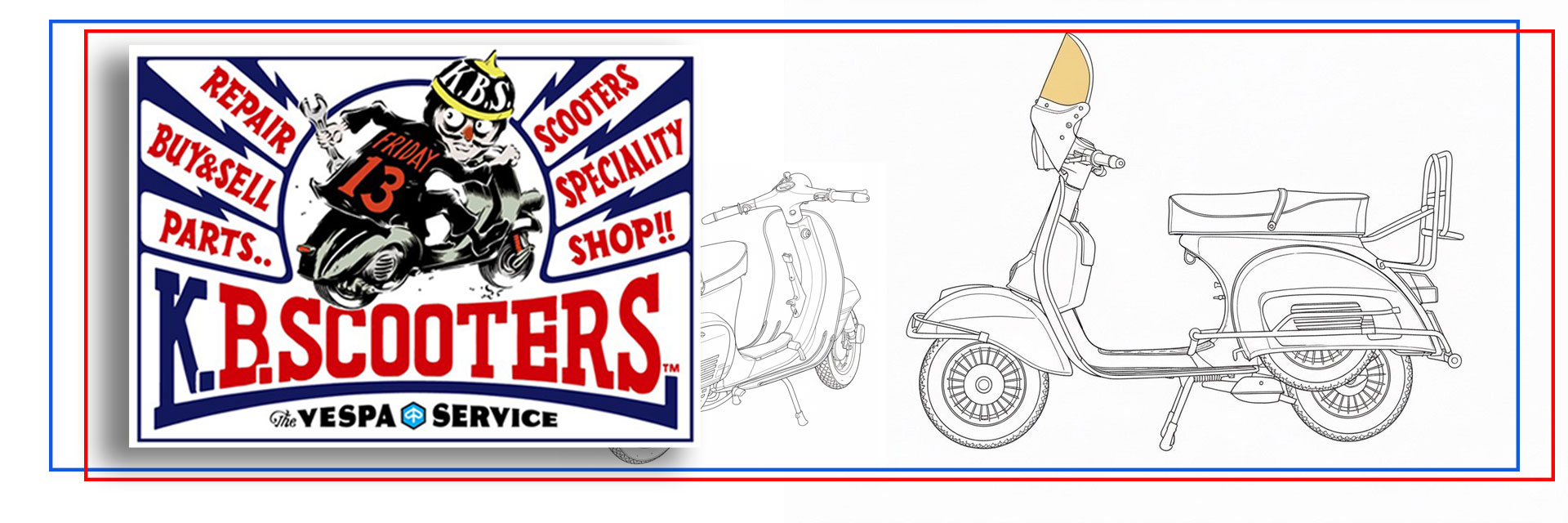 ベスパ専門店　K.B.SCOOTERS トップページヒーロー画像